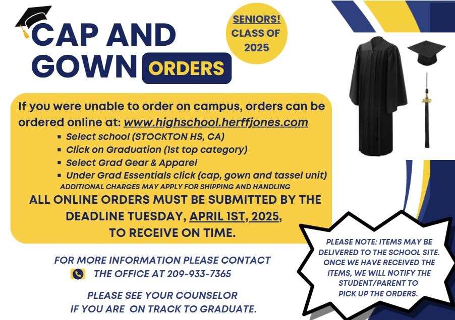  ONLINE ORDER DEADLINE - Click here for more information